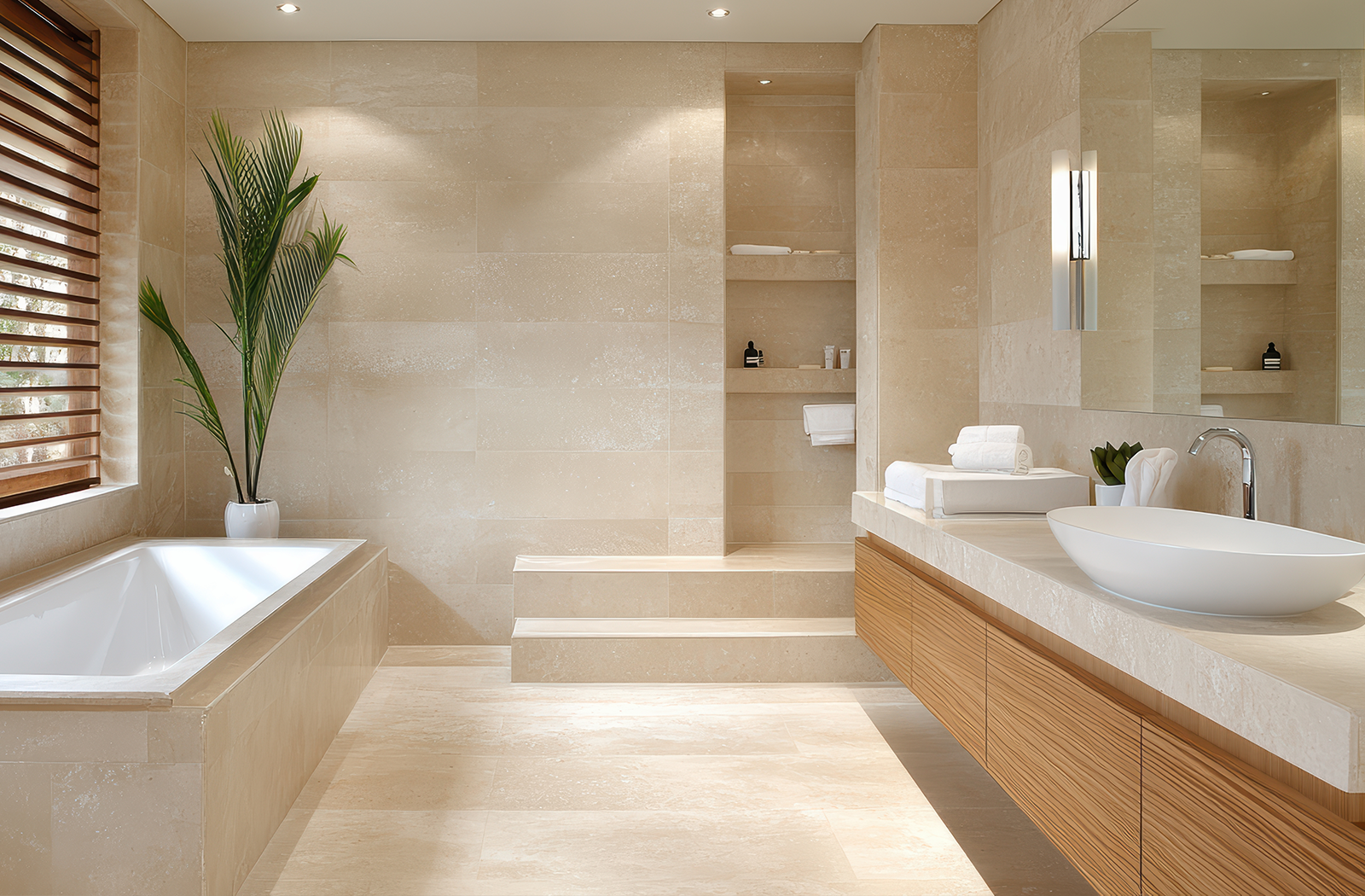 Luxury bathroom renovation on the Gold Coast by SM Renovations